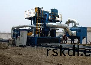 青島(dao)平度(du)Q6940鋼闆抛丸機使用(yong)現場(chang)