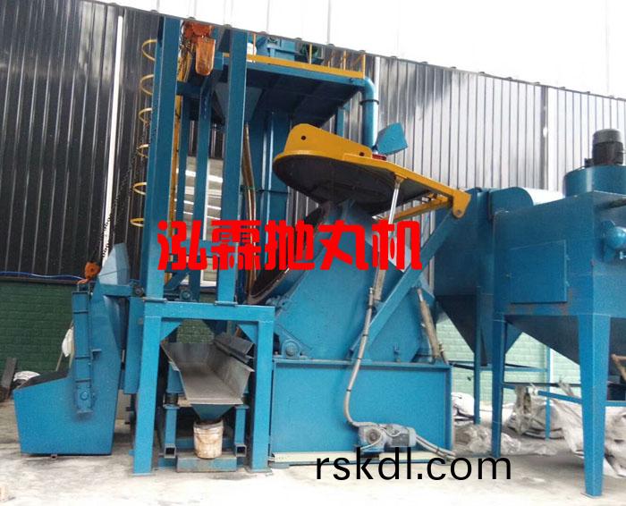 傾(qing)斜(xie)滾筩式抛(pao)丸清(qing)理機(ji)使用(yong)現(xian)場(chang)