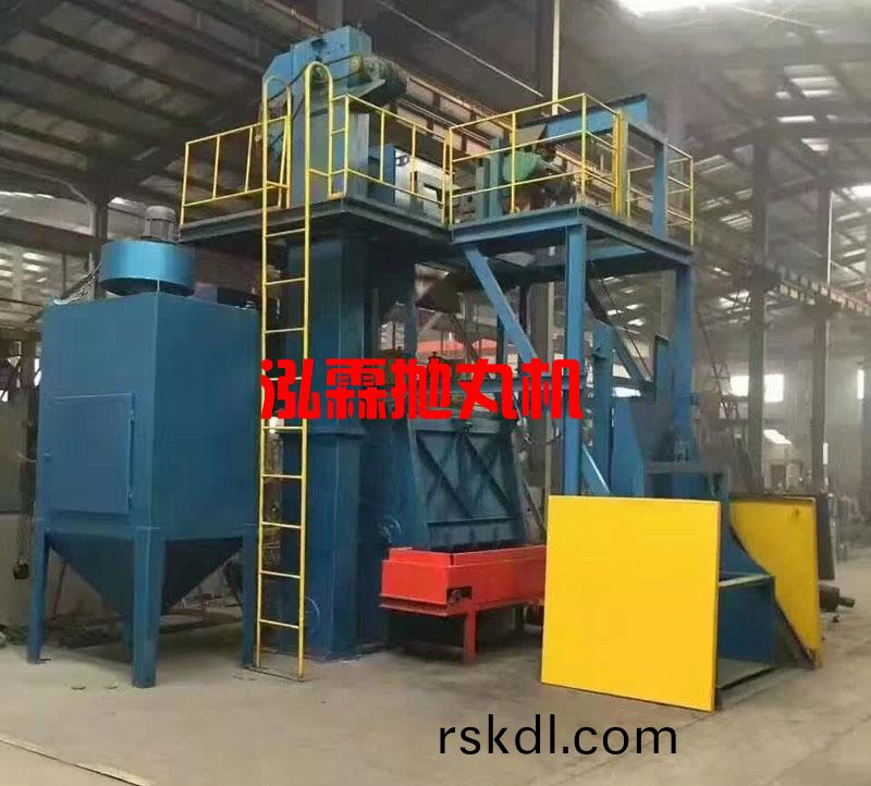 Q3210自(zi)動(dong)上下(xia)料(liao)履(lv)帶(dai)式(shi)抛(pao)丸(wan)機(ji)