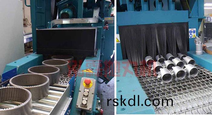 小(xiao)型(xing)網(wang)帶通(tong)過式(shi)抛(pao)丸(wan)機(ji)