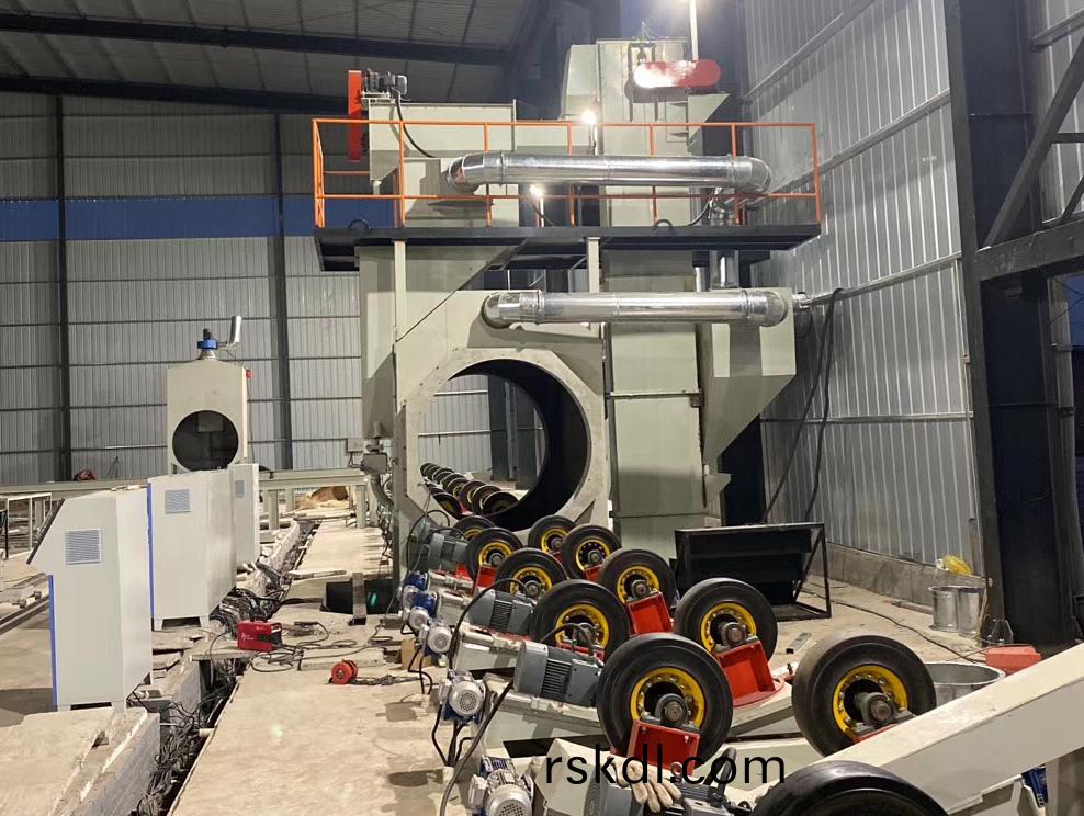 鋼(gang)筦外壁通過(guo)式抛(pao)丸機